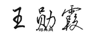 駱恆光王勛霞行書個性簽名怎么寫
