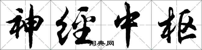 胡問遂神經中樞行書怎么寫