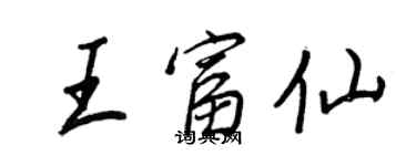 王正良王富仙行書個性簽名怎么寫