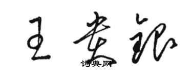 駱恆光王貴銀草書個性簽名怎么寫