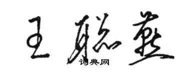 駱恆光王聰燕草書個性簽名怎么寫