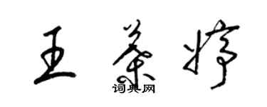 梁錦英王葉婷草書個性簽名怎么寫