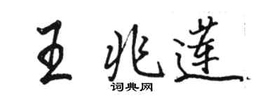 駱恆光王兆蓮行書個性簽名怎么寫