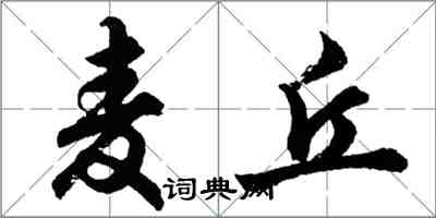 胡問遂麥丘行書怎么寫