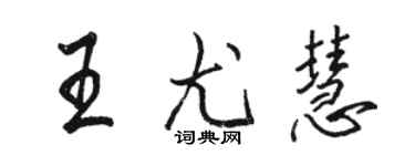 駱恆光王尤慧行書個性簽名怎么寫