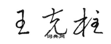 駱恆光王克柱草書個性簽名怎么寫