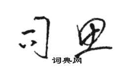 駱恆光司思草書個性簽名怎么寫