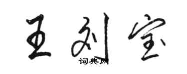 駱恆光王劉寶行書個性簽名怎么寫