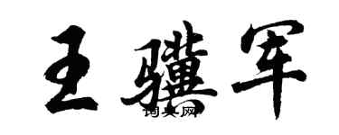 胡問遂王驥軍行書個性簽名怎么寫