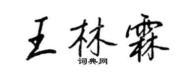 王正良王林霖行書個性簽名怎么寫