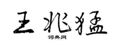曾慶福王兆猛行書個性簽名怎么寫