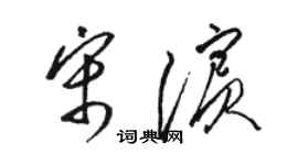 駱恆光宋濱草書個性簽名怎么寫