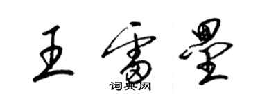 梁錦英王雷壘草書個性簽名怎么寫