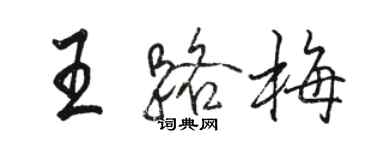 駱恆光王路梅行書個性簽名怎么寫