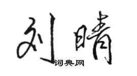 駱恆光劉晴行書個性簽名怎么寫
