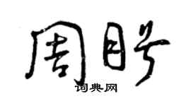 曾慶福周盼草書個性簽名怎么寫