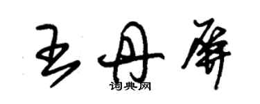 朱錫榮王丹屏草書個性簽名怎么寫