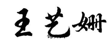 胡問遂王藝姍行書個性簽名怎么寫