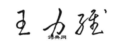 駱恆光王力維草書個性簽名怎么寫