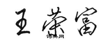 駱恆光王榮富行書個性簽名怎么寫