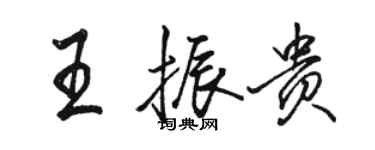 駱恆光王振貴行書個性簽名怎么寫