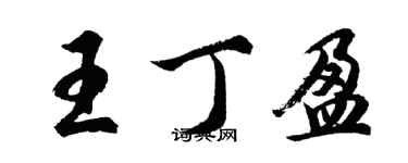 胡問遂王丁盈行書個性簽名怎么寫