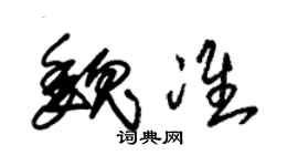 朱錫榮魏準草書個性簽名怎么寫