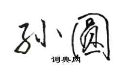 駱恆光孫圓行書個性簽名怎么寫