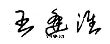 朱錫榮王逢淮草書個性簽名怎么寫