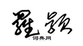 朱錫榮羅穎草書個性簽名怎么寫