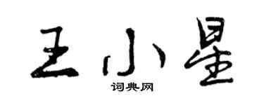 曾慶福王小星行書個性簽名怎么寫