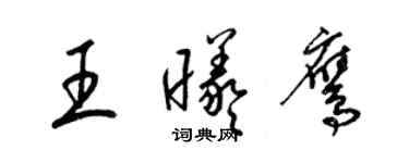 梁錦英王曦鷹草書個性簽名怎么寫