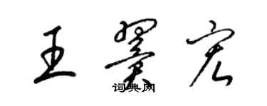 梁錦英王翼宏草書個性簽名怎么寫