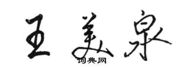 駱恆光王美泉行書個性簽名怎么寫