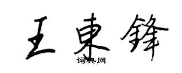 王正良王東鋒行書個性簽名怎么寫
