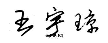 朱錫榮王宇瓊草書個性簽名怎么寫