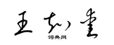 梁錦英王知愛草書個性簽名怎么寫