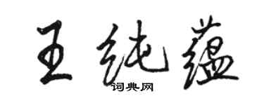 駱恆光王純蘊行書個性簽名怎么寫