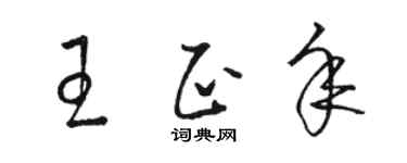 駱恆光王正年草書個性簽名怎么寫