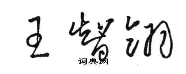 駱恆光王智翎草書個性簽名怎么寫