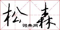 松森怎么寫好看