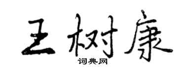 曾慶福王樹康行書個性簽名怎么寫