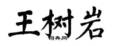 翁闓運王樹岩楷書個性簽名怎么寫