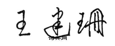 駱恆光王建珊草書個性簽名怎么寫