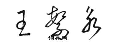 駱恆光王繁永草書個性簽名怎么寫