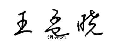 梁錦英王孟曉草書個性簽名怎么寫