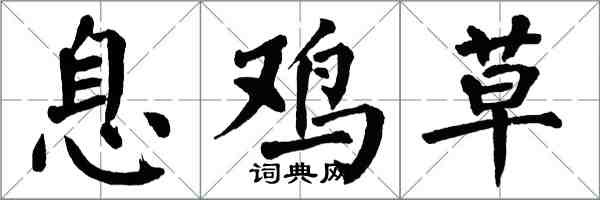 翁闓運息雞草楷書怎么寫