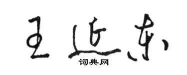 駱恆光王延東草書個性簽名怎么寫