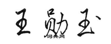 駱恆光王勛玉行書個性簽名怎么寫