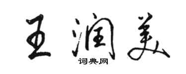 駱恆光王潤美行書個性簽名怎么寫